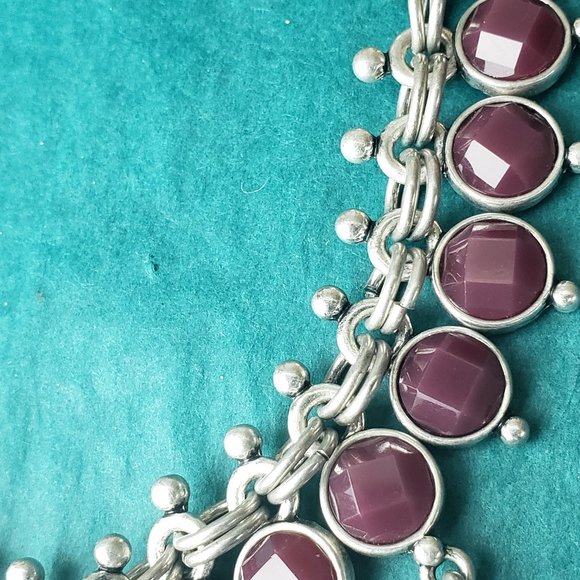 2/40$ NWT Lucky brand statement necklace silver tone. - Picture 4 of 6